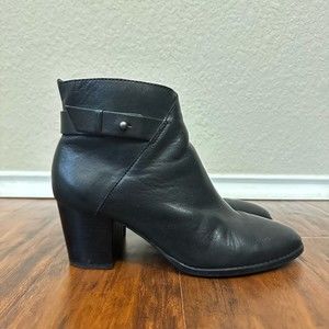 MADEWELL The Kelci Heeled Ankle Boot Booties in Black #AA190